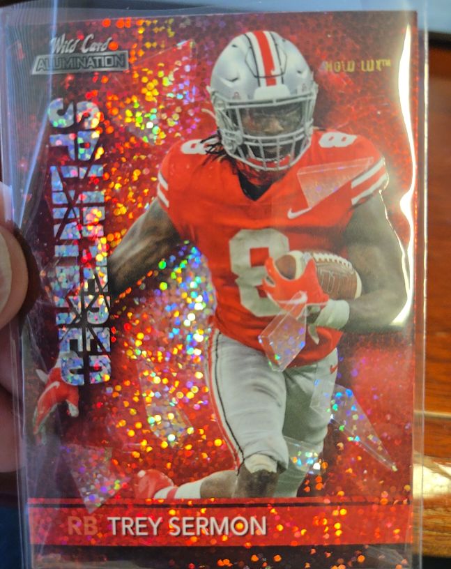 2021 Wild Card Alumination Splintered Red Trey Sermon #SP-21 — front