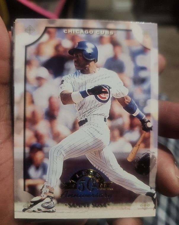 1998 Leaf 50th Anniversary #144 Sammy Sosa — front