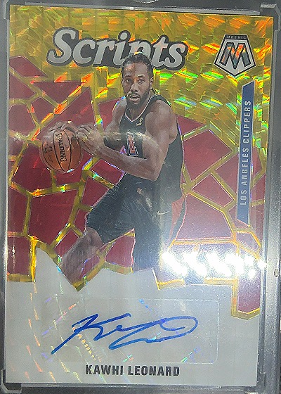 2020 Panini Mosaic Scripts Kawhi Leonard — front