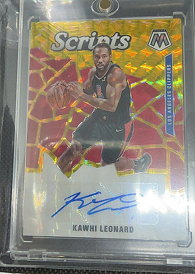 2023-24 Panini Mosaic Scripts Kawhi Leonard — front