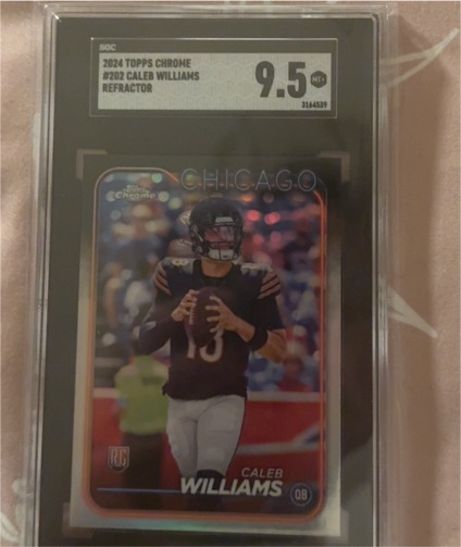 2024 Topps Chrome #202 Caleb Williams Refractor — front