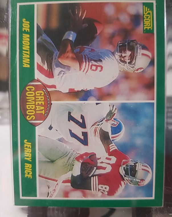 1989 Score #279 Joe Montana / Jerry Rice — front