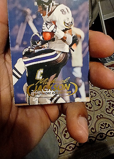 Michael Jackson Baltimore Ravens Football Card — front