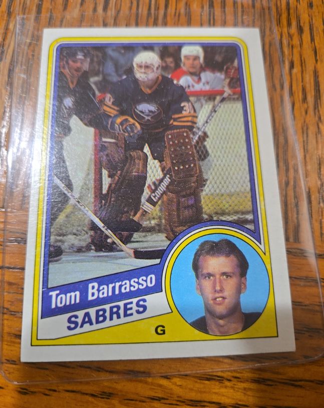 1984 O-Pee-Chee #18 Tom Barrasso — front