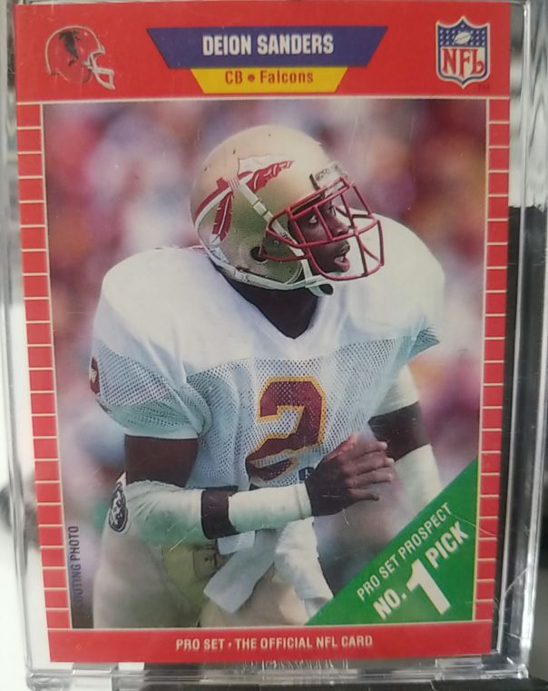 1990 Pro Set #1 Deion Sanders — front