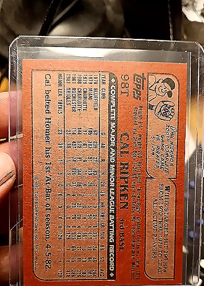 1982 Topps #48 Cal Ripken Jr. — front