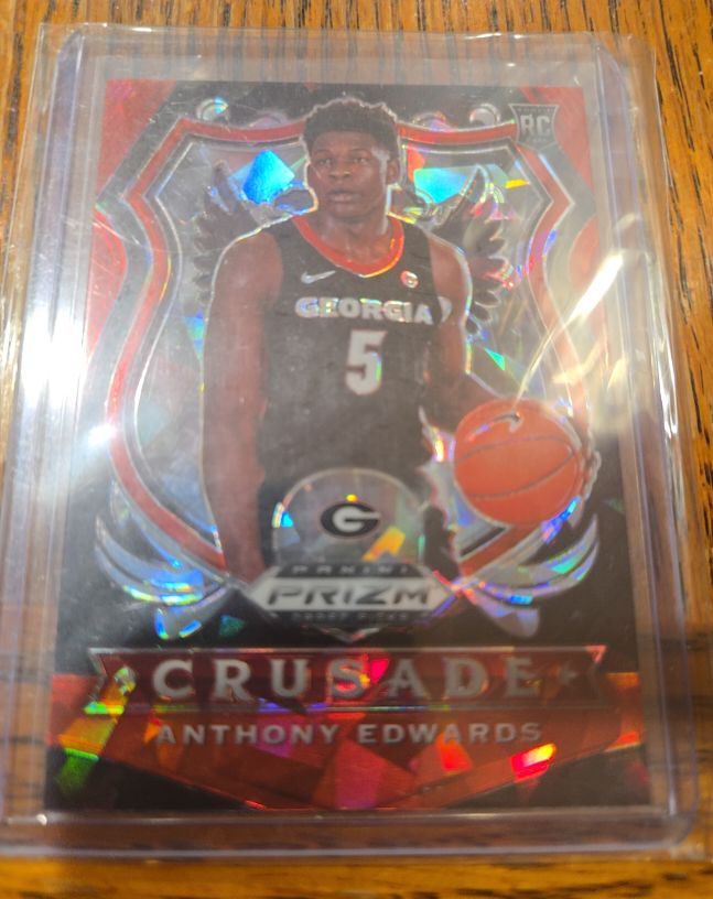 2020 Panini Prizm #CR-1 Anthony Edwards Crusade — front