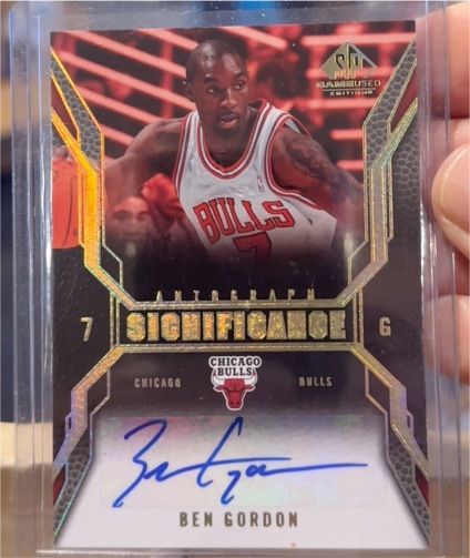 2010 SP Game Used Significance #7 Ben Gordon — front