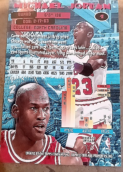 1995 Topps #33 Michael Jordan — front