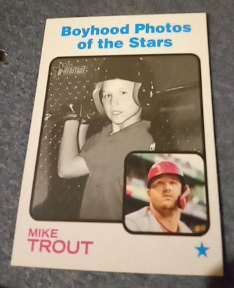 2020 Topps Heritage Boyhood Photos of the Stars #BHS-3 Mike Trout — front