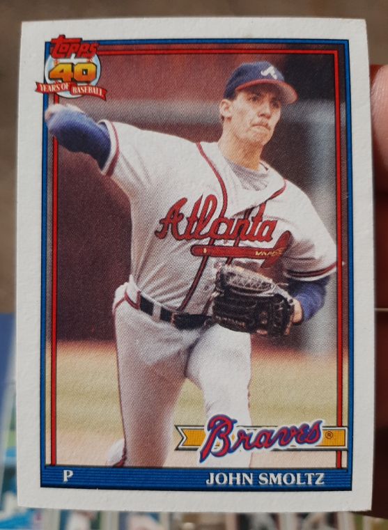 1991 Topps #300 John Smoltz — front