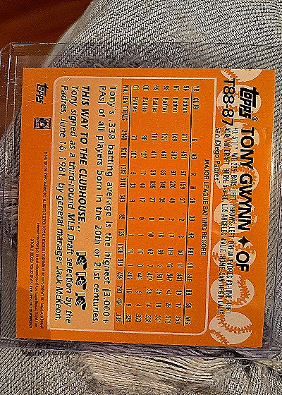 1988 Topps #8 Tony Gwynn — back