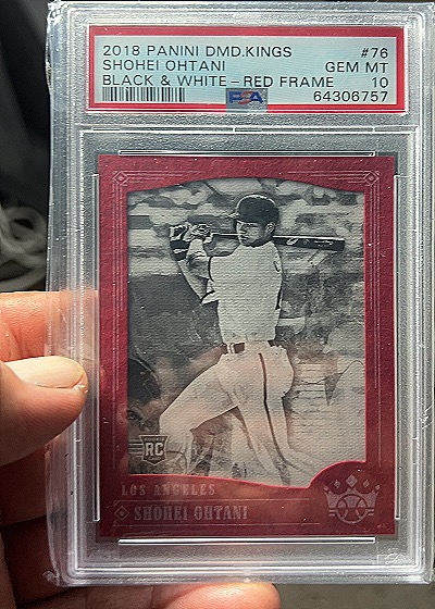 2018 Panini DMD.Kings #76 Shohei Ohtani Black & White - Red Frame — front