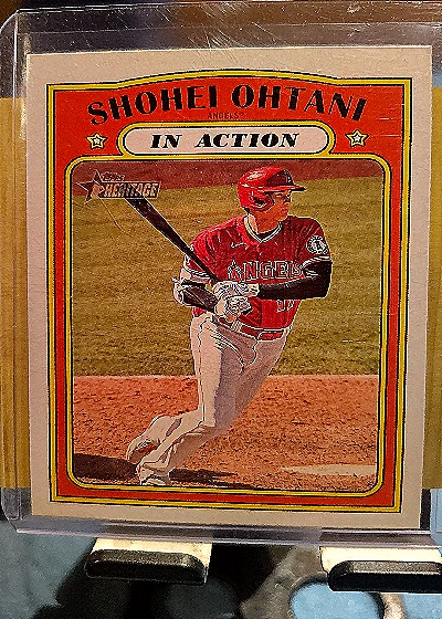 2021 Topps Heritage #IN-1 Shohei Ohtani In Action — front