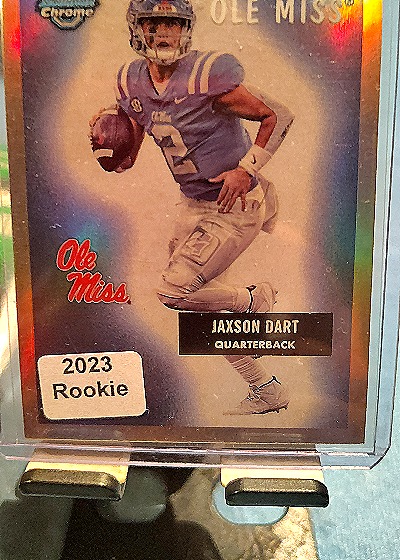 2023 Topps Chrome Jaxson Dart Rookie Card — front