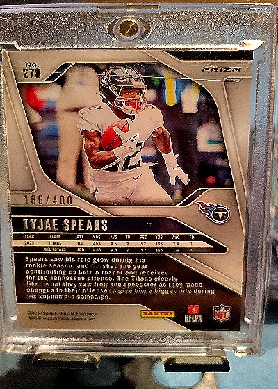 2023 Panini Prizm #278 Tyjae Spears — back