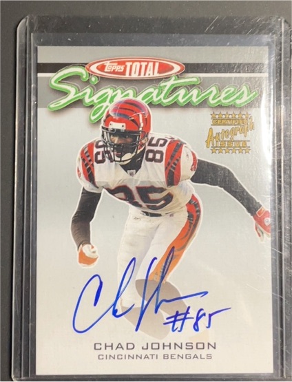 2001 Topps Total Signatures Chad Johnson — front