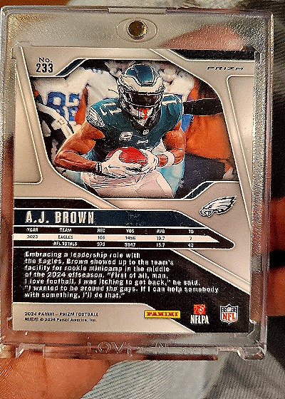 2024 Panini Prizm #233 A.J. Brown — back