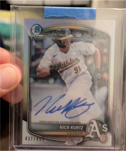 2021 Bowman #437 Nick Kurtz — front