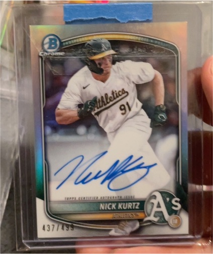 2021 Bowman Chrome #BCP-91 Nick Kurtz — front
