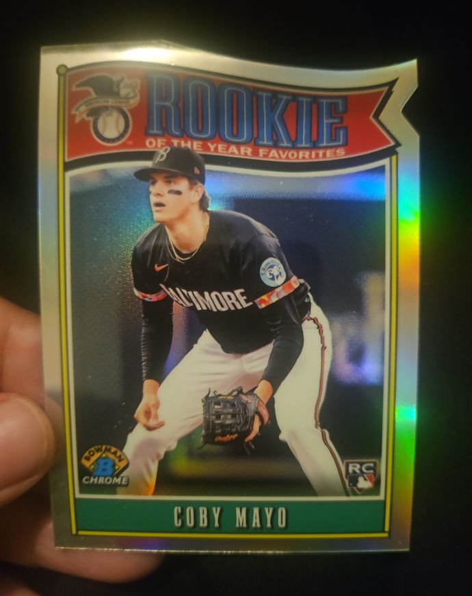2023 Bowman Chrome Rookie of the Year Favorites #ROTY-CM Coby Mayo — front