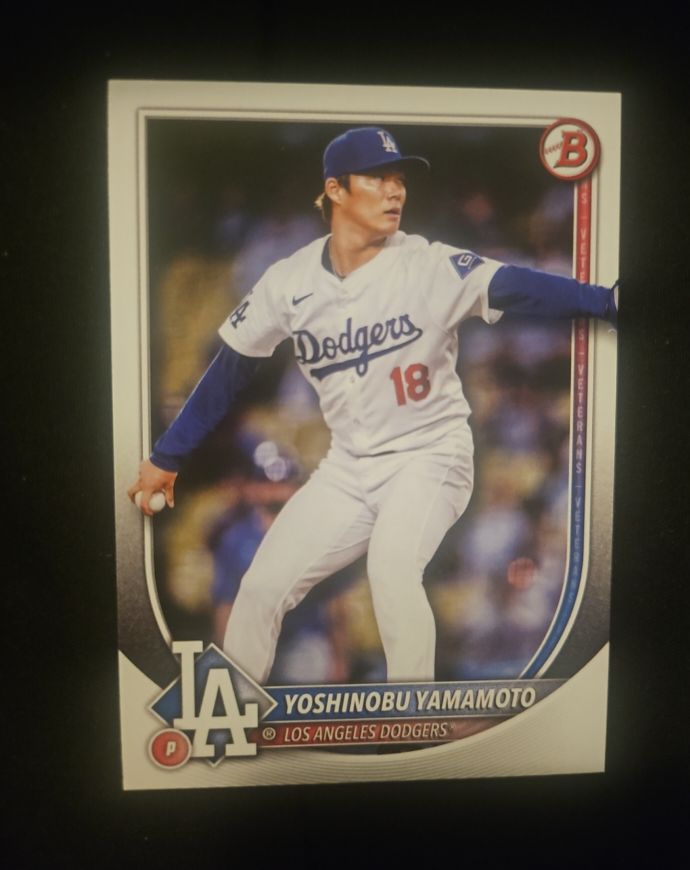 2023 Bowman #P Yoshinobu Yamamoto — front