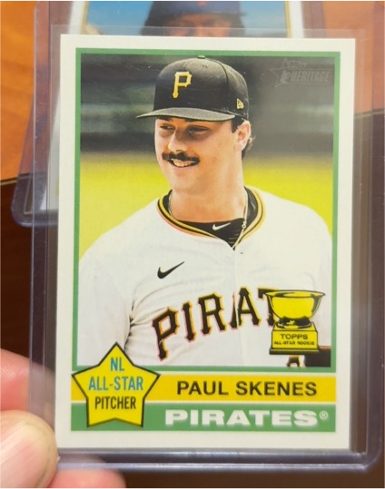 2023 Topps Heritage #Paul Skenes Pittsburgh Pirates — front