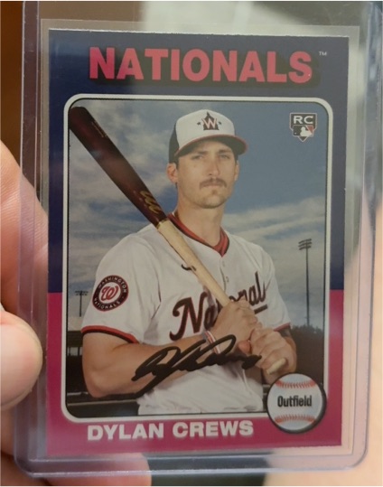 2023 Topps Heritage #Dylan Crews Washington Nationals Rookie Card — front