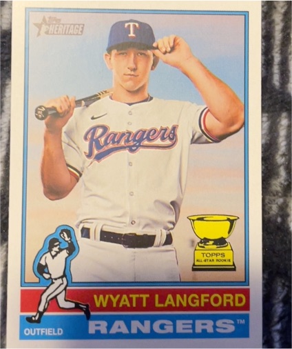 2023 Topps Heritage #TBD Wyatt Langford — front
