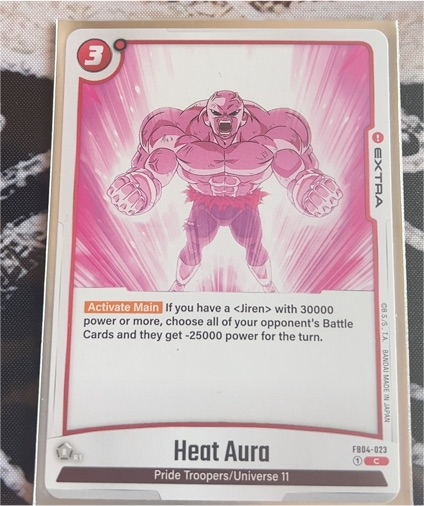 2020 Dragon Ball Super Card Game FB04-023 Heat Aura — front