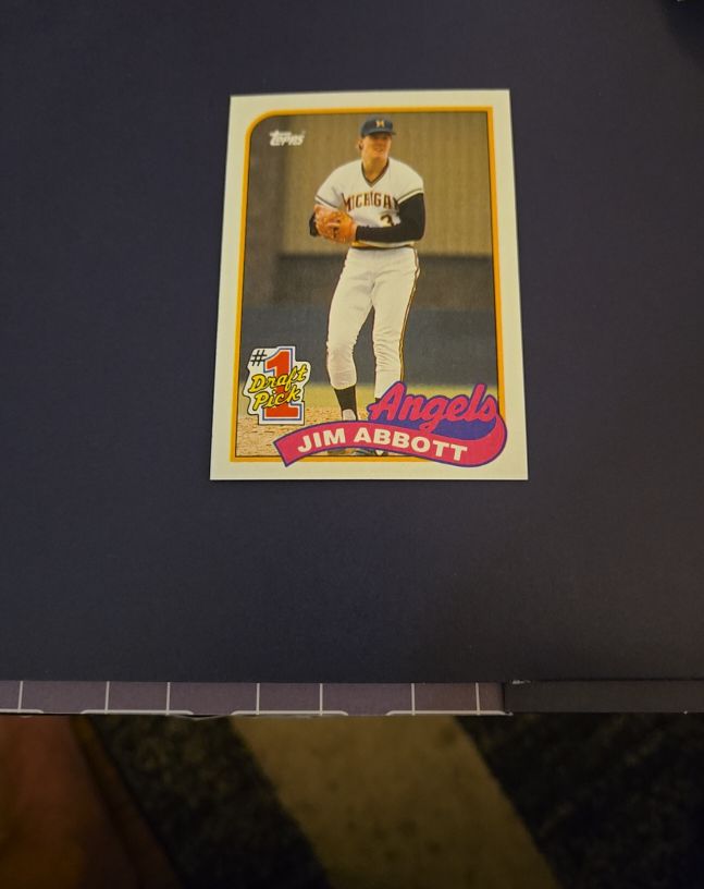 1988 Topps #1 Jim Abbott — front