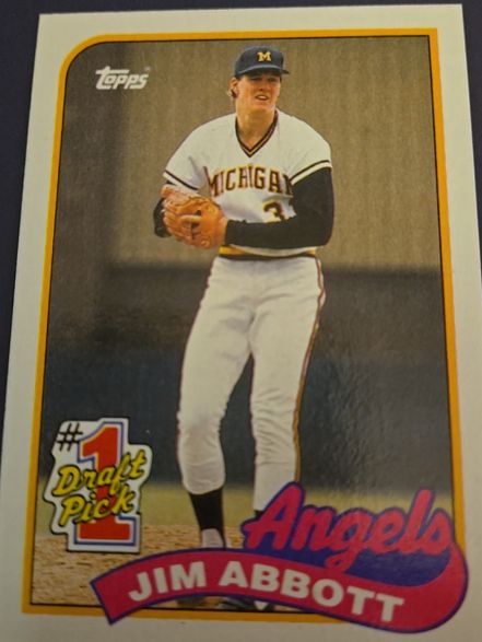 1989 Topps #573 Jim Abbott — front