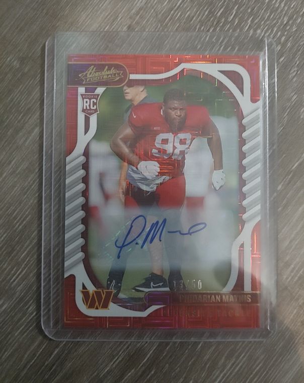 2022 Panini Absolute #189 Phidarian Mathis Rookie Auto — front