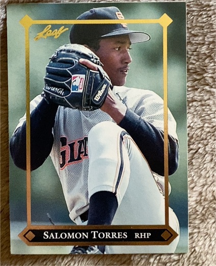 1992 Leaf #BC-11 Salomon Torres — front