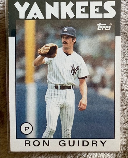 1986 Topps #610 Ron Guidry — front