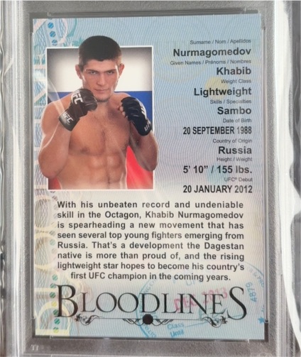 2013 Topps UFC Bloodlines #BL-KN Khabib Nurmagomedov — front