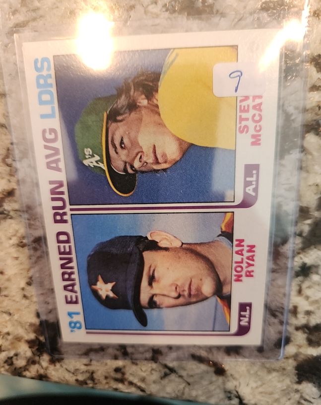 1982 Topps #167 Nolan Ryan/Steve McCatty ERA Leaders — front