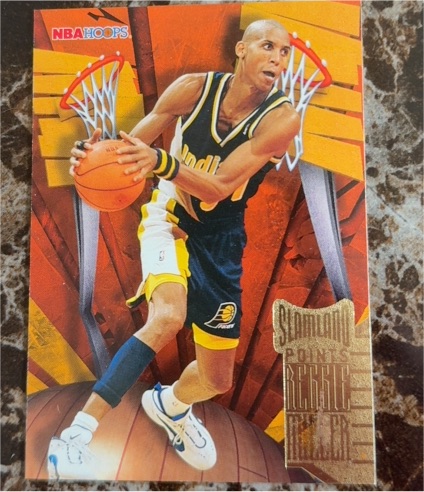 1995-96 NBA Hoops Slamland #SL20 Reggie Miller — front