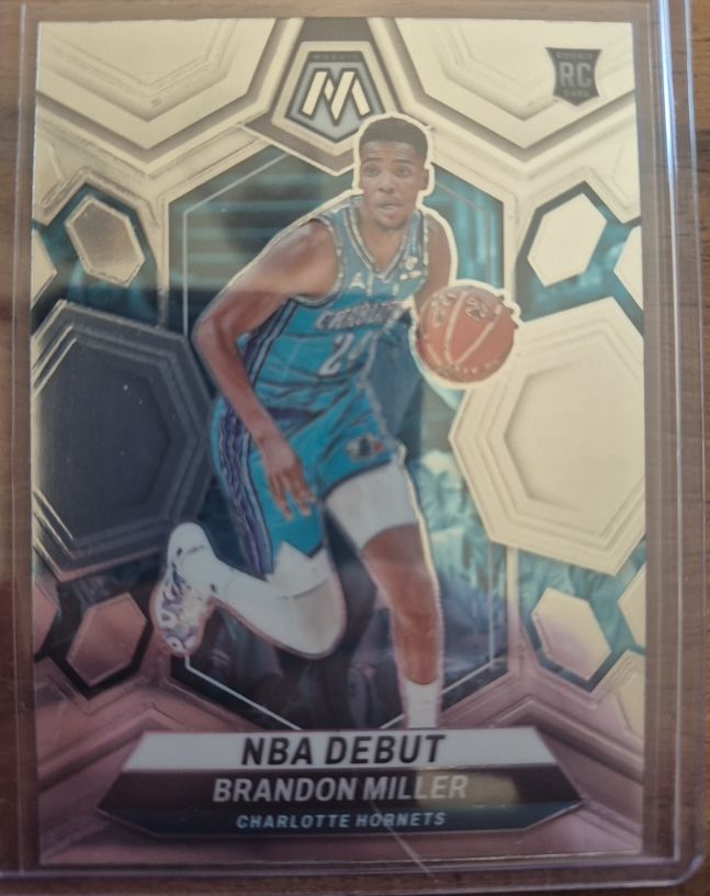 2023-24 Panini Mosaic #252 Brandon Miller NBA Debut Rookie Card — front