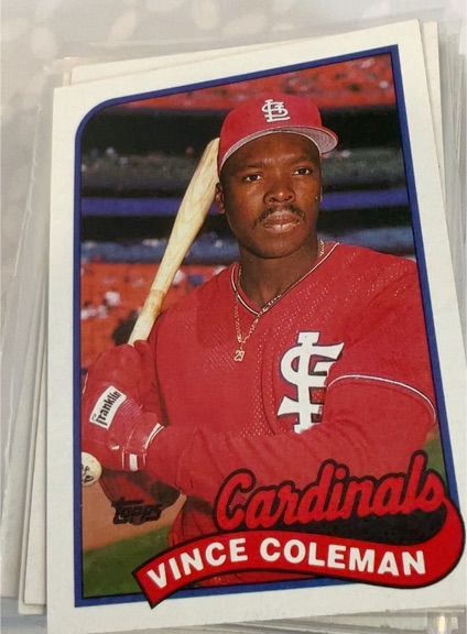 1989 Topps #90 Vince Coleman — front