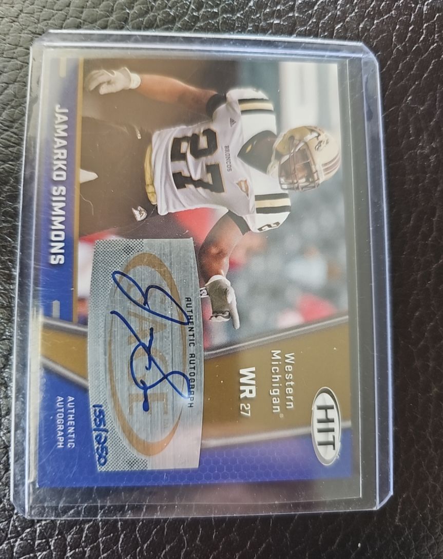2009 Sage HIT Autographs #A27 Jamarko Simmons — front