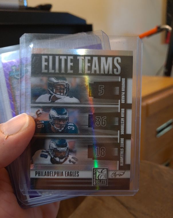 2007 Donruss Elite Teams Black #16 Donovan McNabb Brian Westbrook Donté Stallworth — front