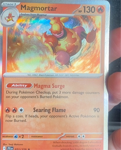 2023 Pokémon TCG Journey Together #021 Magmortar — front