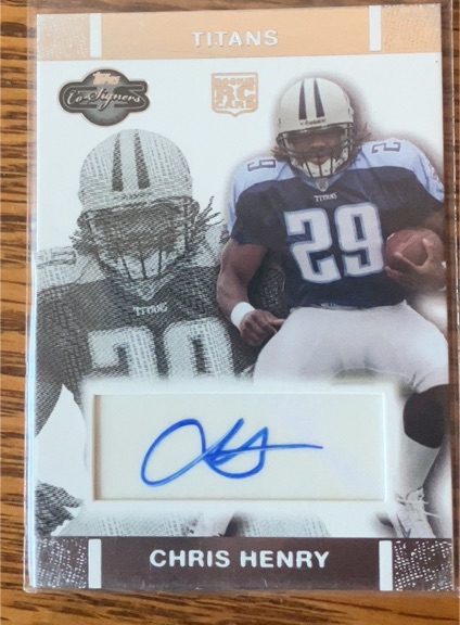 2007 Topps Co-Signers Rookie Autographs #RA-CH Chris Henry — front