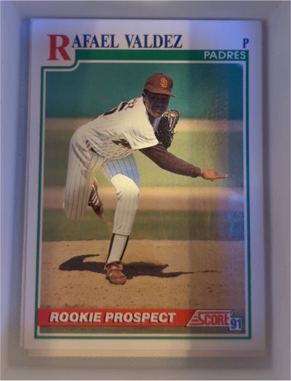 1991 Score #715 Rafael Valdez Rookie Prospect — front