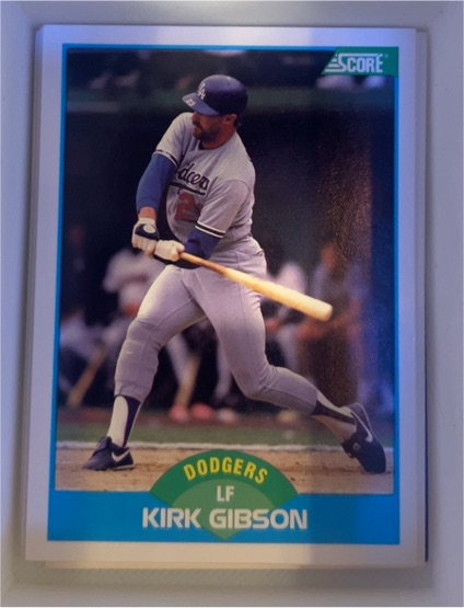 1989 Score #210 Kirk Gibson — front