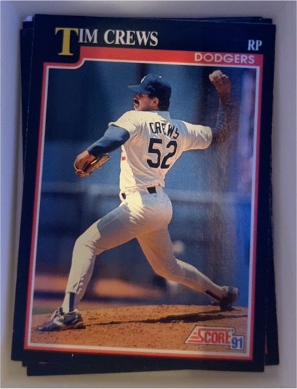 1991 Score #302 Tim Crews — front