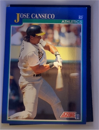 1991 Score #1 Jose Canseco — front