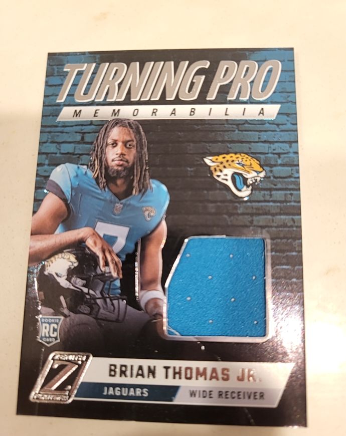 2024 Panini Zenith #TPM-BTJ Brian Thomas Jr Turning Pro Memorabilia — front