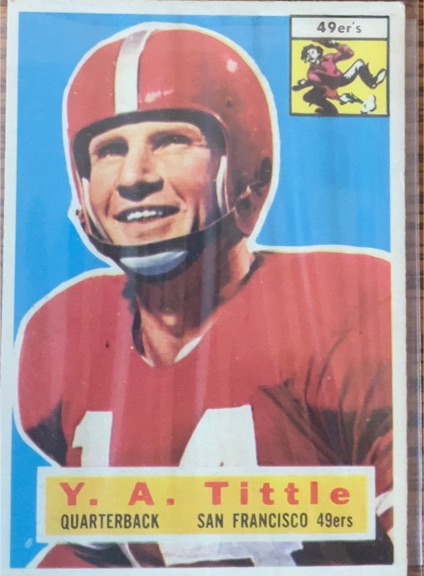 1956 Topps Football #86 Y. A. Tittle — front